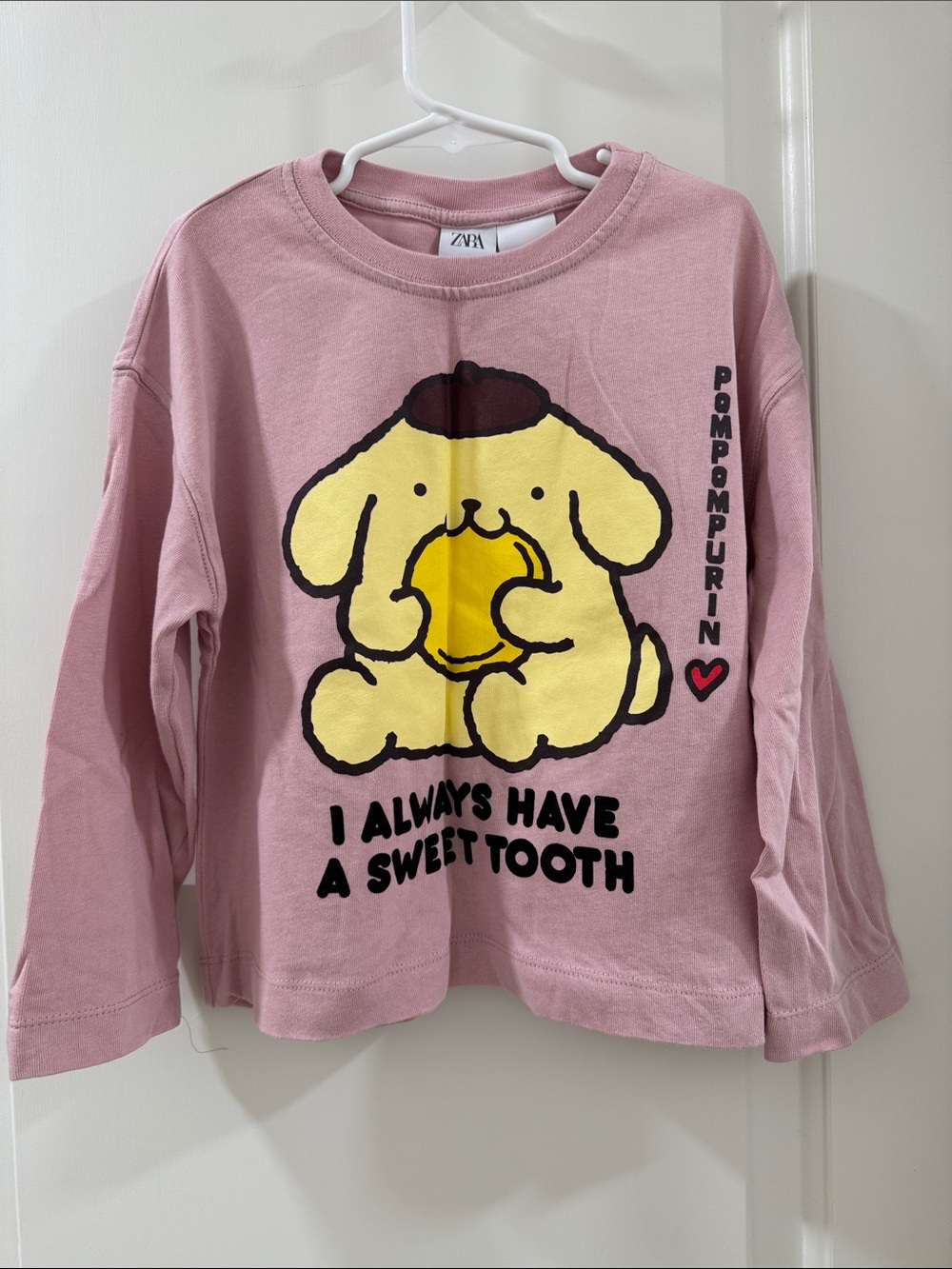 Zara Pink PomPomPurin Graphic Long Sleeve Tee